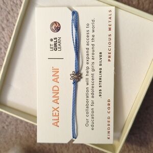 Alex and Ani Sterling silver charm kindred cord